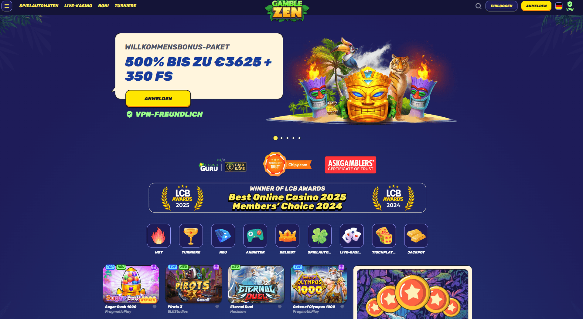 Gamblezen neue Online Casino