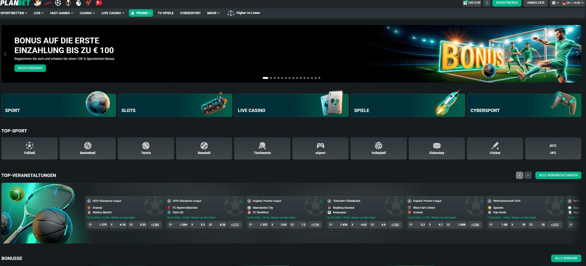 Planbet neue Online Casino
