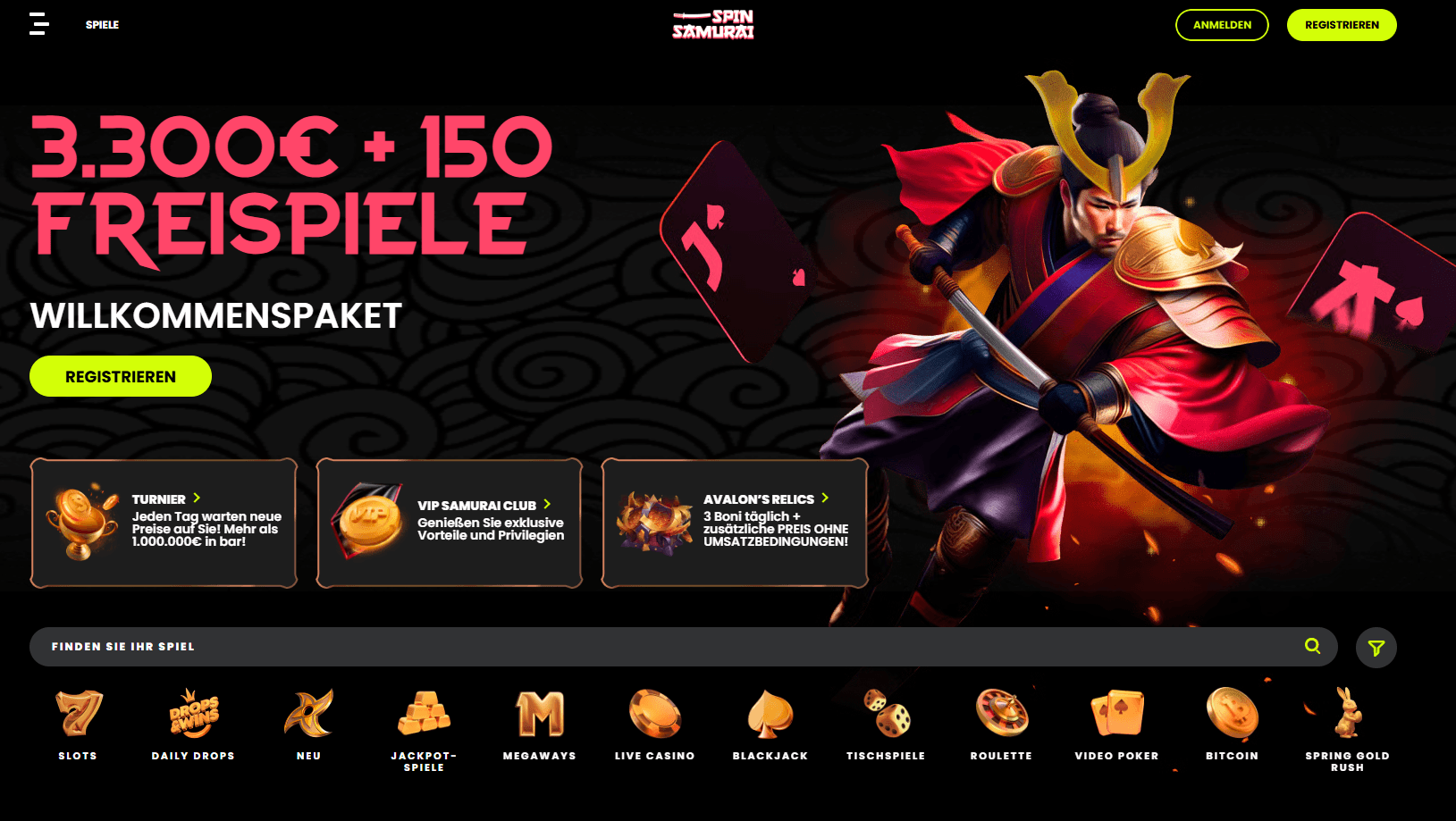Spin Samurai neue Online Casino