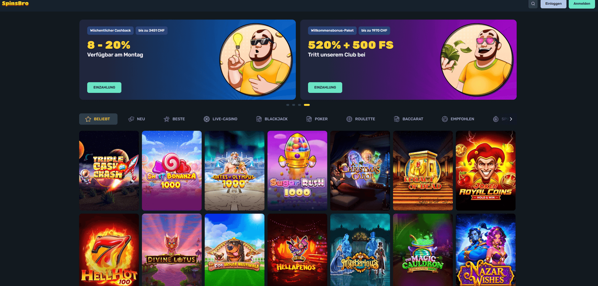 Spinsbro neue Online Casino