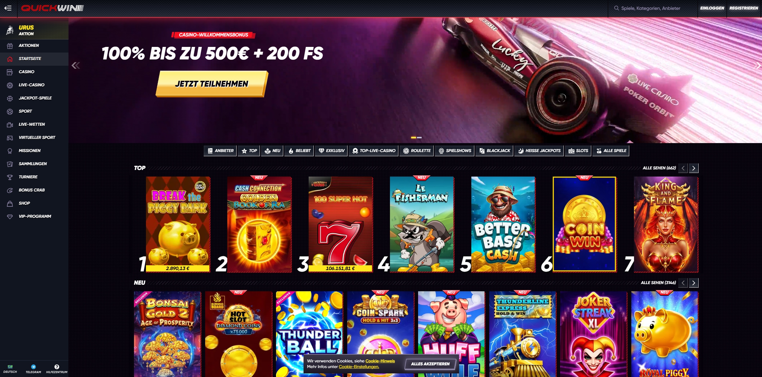 QuickWin neue Online Casino