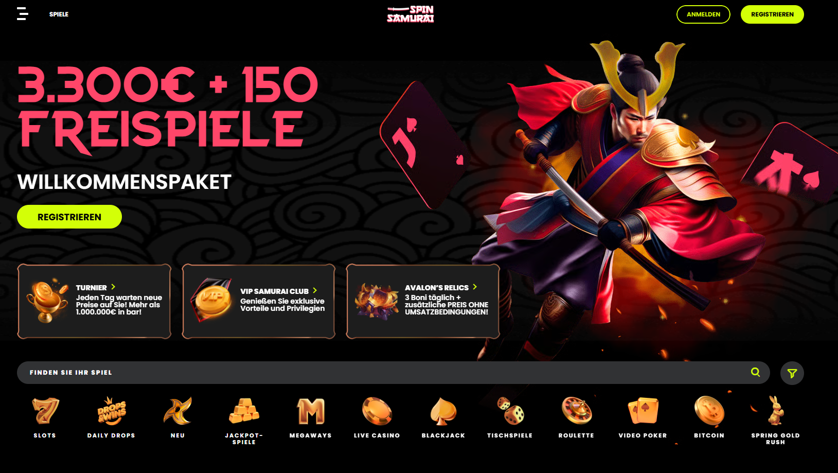 Spin Samurai neue Online Casino